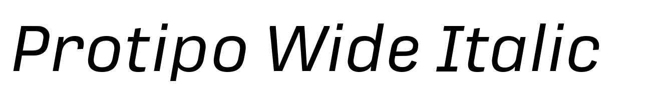 Protipo Wide Italic